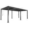 SWEEEK Pergola bioclimatique anthracite aluminium et acier 3x6m lames orientables
