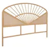 Non communiqué sweeek Tête de lit en rotin naturel et cannage bois clair bohème L142 x P3 x H115cm