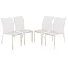 sweeek Lot de 4 chaises de jardin empilables beige