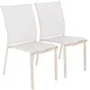 sweeek Lot de 2 chaises de jardin empilables beige