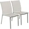 sweeek Lot de 2 chaises de jardin empilables kaki