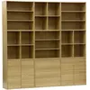 sweeek Kit étagère, bibliothèque décor bois chêne 9 éléments kit 1
