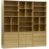 Kit étagère, bibliothèque décor bois chêne 9 éléments kit 2