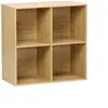 Sweeek Module de rangement décor bois chêne 4 compartiments