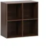 sweeek Module de rangement décor bois noyer 4 compartiments