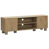 Meuble tv exotique effet bois de manguier 2 portes 155cm pondi