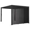 SWEEEK Pergola bioclimatique 3x4m + 3 persiennes verticales 100cm anthracite
