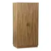 Armoire dressing effet bois de manguier rainuré 2 portes Celian