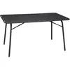 sweeek Table de jardin pliante métal 6 places, anthracite