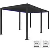 Pergola bioclimatique aluminium motorisée 6x3m led anthracite
