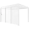 SWEEEK Pergola bioclimatique triomphe 3x4 + 3 persiennes 130cm pour le côté de 4m. Panneau brise vue. L 400 x p 300 x h 250 cm