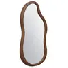 SWEEEK Miroir organique austin en bois d'hévéa. Couleur noyer. 70 cm