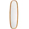SWEEEK Miroir rectangulaire JAMIE en bois d'hévéa. bords arrondis. couleur bois clair. 120 cm