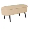 sweeek Banc coffre, bout de lit bouclette texturée, beige