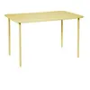 sweeek Table de jardin métal 4 places, jaune
