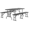 sweeek Set de table et bancs de réception, gris foncé