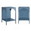 SWEEEK Lot de 2 tables de chevet. tables d'appoint en métal style industriel. bleu pétrole. L 35 x l 35 x H 51cm