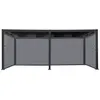 SWEEEK Pergola bioclimatique en aluminium. Lames orientables 3x6m + 4 stores 3m triomphe anthracite