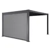 SWEEEK Pergola bioclimatique aluminium et acier 3x3m lames orientables + store 3m palace anthracite