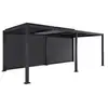 SWEEEK Pergola bioclimatique aluminium et acier 3x6m lames orientables + 2 stores 3m palace anthracite
