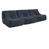 Sweeek Chauffeuse tissu effet alpaca 3 places bleu nuit