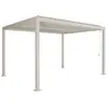 SWEEEK Pergola bioclimatique aluminium et acier 4x3m beige