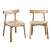 SWEEEK 2 chaises scandinaves bois naturel et corde beige