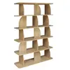 SWEEEK Etagère, bibliothèque exotique décor bois manguier 5 niveaux,