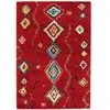 AFK Living Tapis épais et confortable style ethnique rouge 140 x 200