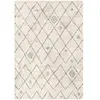 AFK Living Tapis shaggy épais et confortable style ethnique beige 200 x 290
