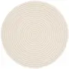 AFK Living Tapis rond design avec effet relief blanc 160 x 160