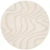 AFK Living Tapis rond design avec effet relief beige 160 x 160