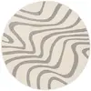 AFK Living Tapis rond design avec effet relief gris 160 x 160
