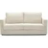 HOMIFAB Canapé convertible semi-express 3 places en velours côtelé beige