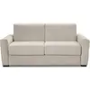 HOMIFAB Canapé convertible 3 places en velours crème - ouverture express - Andrea