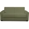 HOMIFAB Canapé convertible express 3 places en tissu bouclette vert kaki