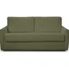 HOMIFAB Canapé convertible express 3 places en tissu bouclette vert kaki