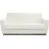HOMIFAB Canapé convertible express 3 places en tissu bouclette écru