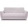 HOMIFAB Canapé convertible express 3 places en velours rose pâle