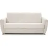 HOMIFAB Canapé convertible express 3 places en velours crème