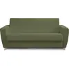 HOMIFAB Canapé convertible 3 places en tissu bouclette vert kaki - ouverture express - Leandro