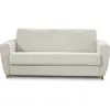 HOMIFAB Canapé convertible express 3 places en velours côtelé beige