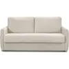 HOMIFAB Canapé convertible 3 places en velours crème - ouverture express - Bianca