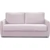 Homifab Canapé convertible express 3 places en velours rose pâle