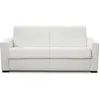 HOMIFAB Canapé convertible 3 places en tissu bouclette écru - ouverture express - Paloma
