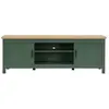Meuble TV 2 portes vert 160 cm
