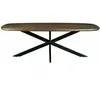 Moloo Table à manger Ovale 6/8 p, L.210 cm, Manguier teinté noyer