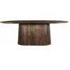 Moloo Table à manger Ovale 6/8 personnes L.200, Manguier teinté noyer