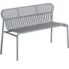 Petite Friture - Banc avec dossier Week-end - Gris - Aluminium - Desig...