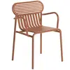 Petite Friture - Fauteuil bridge empilable Week-end - Marron - Alumini...